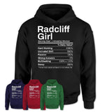 Radcliff Girl Kentucky Nutrition Facts Proud Vintage Sport Born Living City Home Roots USA Gift Women T-Shirt