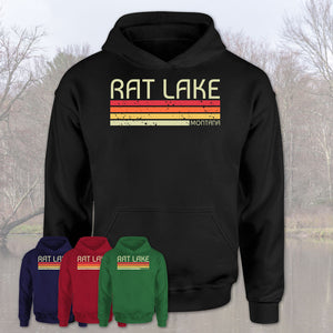 Rat Lake Montana Funny Fishing Camping Summer Retro Gift T-Shirt