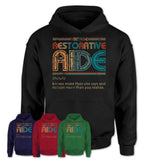 Restorative Aide Definition Vintage Retro Colors Shirt, Coworker Birthday Gift TShirt