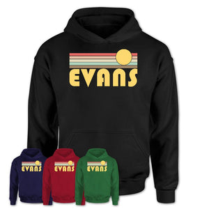 Retro Evans Georgia Sunset Shirt Vintage Colors