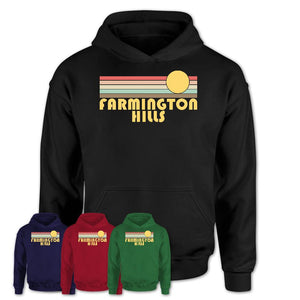 Retro Farmington Hills Michigan Sunset Shirt Vintage Colors
