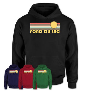 Retro Fond du Lac Wisconsin Sunset Shirt Vintage Colors