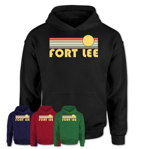 Retro Fort Lee New Jersey Sunset Shirt Vintage Colors