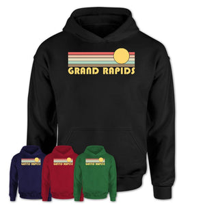 Retro Grand Rapids Michigan Sunset Shirt Vintage Colors