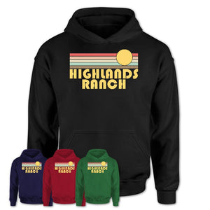 Retro Highlands Ranch Colorado Sunset Shirt Vintage Colors