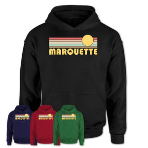 Retro Marquette Michigan Sunset Shirt Vintage Colors