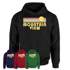 Retro Mountain View California Sunset Shirt Vintage Colors