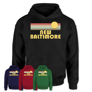 Retro New Baltimore Michigan Sunset Shirt Vintage Colors