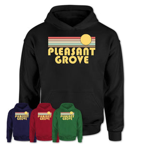 Retro Pleasant Grove Utah Sunset Shirt Vintage Colors