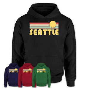 Retro Seattle Washington Sunset Shirt Vintage Colors
