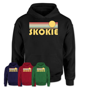Retro Skokie Illinois Sunset Shirt Vintage Colors