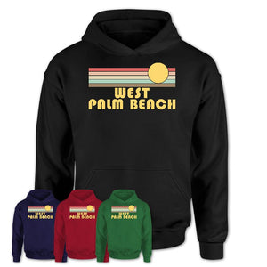 Retro West Palm Beach Florida Sunset Shirt Vintage Colors