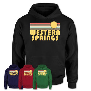 Retro Western Springs Illinois Sunset Shirt Vintage Colors