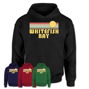 Retro Whitefish Bay Wisconsin Sunset Shirt Vintage Colors