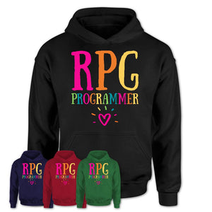 Rpg Programmer Rainbow Lettering Heart Shirt, Employee Appreciation Gifts