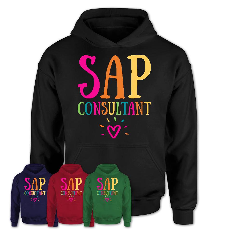 Sap Consultant Rainbow Lettering Heart Shirt, Employee Appreciation Gifts