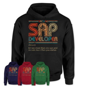 Sap Developer Definition Vintage Retro Colors Shirt, Coworker Birthday Gift TShirt