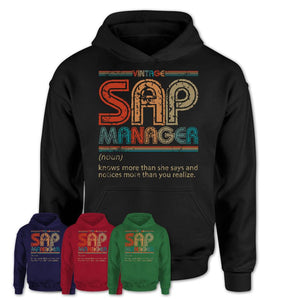 Sap Manager Definition Vintage Retro Colors Shirt, Coworker Birthday Gift TShirt