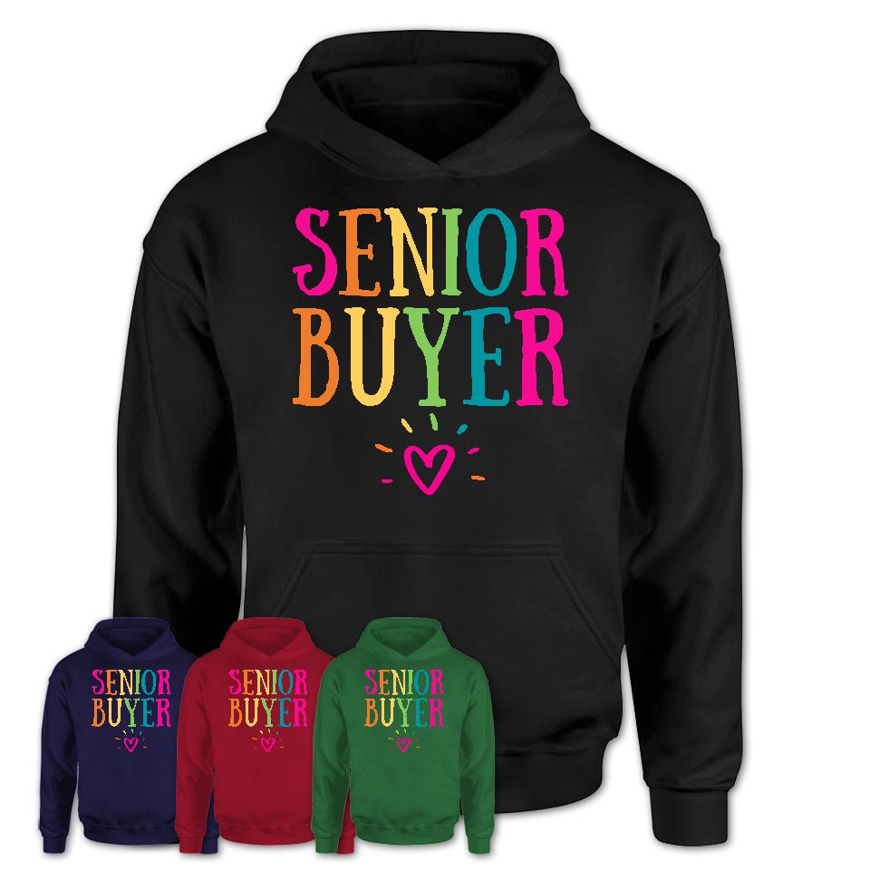 Senior Buyer Rainbow Lettering Heart Shirt, Employee Appreciation Gifts