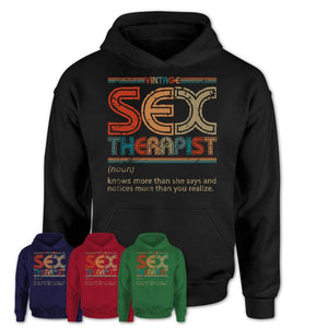 Sex Therapist Definition Vintage Retro Colors Shirt, Coworker Birthday Gift TShirt