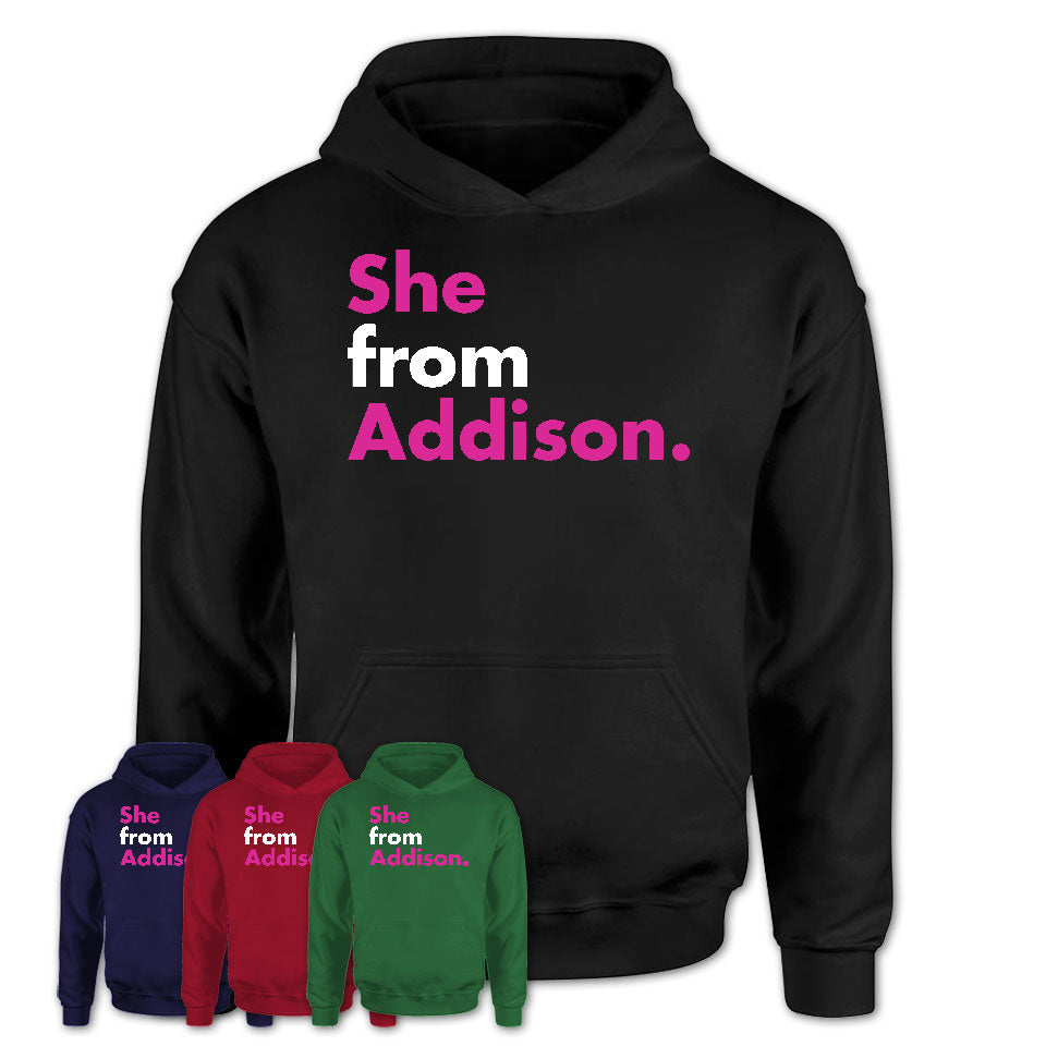 She From Addison Shirt Illinois State Birthday Gift For Her