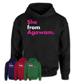 She From Agawam Shirt Massachusetts State Birthday Gift For Her