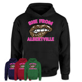 She From Albertville Alabama Gift Cheetah Leopard Sexy Lips Shirt