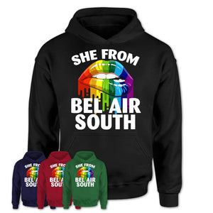 She From Bel Air South Maryland T-Shirt LGBT Pride Sexy Lips Gift Shirt