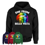She From Bella Vista Arkansas T-Shirt LGBT Pride Sexy Lips Gift Shirt