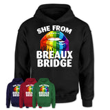 She From Breaux Bridge Louisiana T-Shirt LGBT Pride Sexy Lips Gift Shirt