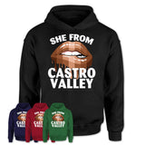 She From Castro Valley California T-Shirt Black Lives Matter Sexy Lips Girl Shirt