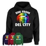 She From Del City Oklahoma T-Shirt LGBT Pride Sexy Lips Gift Shirt
