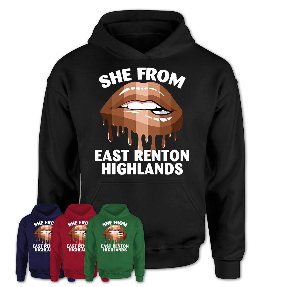 She From East Renton Highlands Washington T-Shirt Black Lives Matter Sexy Lips Girl Shirt