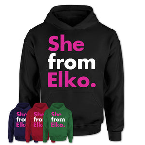 She From Elko Shirt Nevada State Birthday Gift For Her