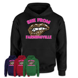 She From Farmingville New York Gift Cheetah Leopard Sexy Lips Shirt