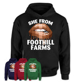 She From Foothill Farms California T-Shirt Black Lives Matter Sexy Lips Girl Shirt