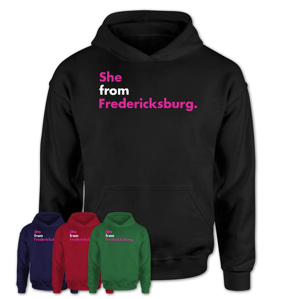 She From Fredericksburg Shirt Virginia State Birthday Gift For Her