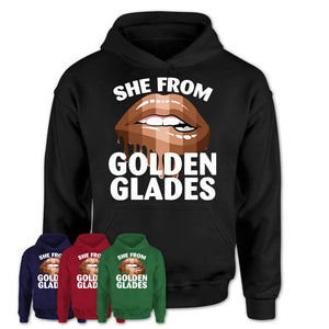 She From Golden Glades Florida T-Shirt Black Lives Matter Sexy Lips Girl Shirt