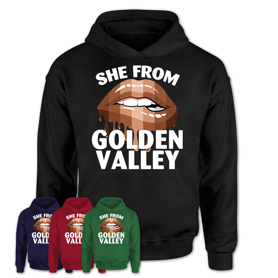 She From Golden Valley Minnesota T-Shirt Black Lives Matter Sexy Lips Girl Shirt