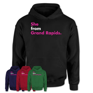 She From Grand Rapids Shirt Michigan State Birthday Gift For Her