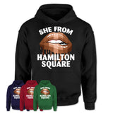 She From Hamilton Square New Jersey T-Shirt Black Lives Matter Sexy Lips Girl Shirt