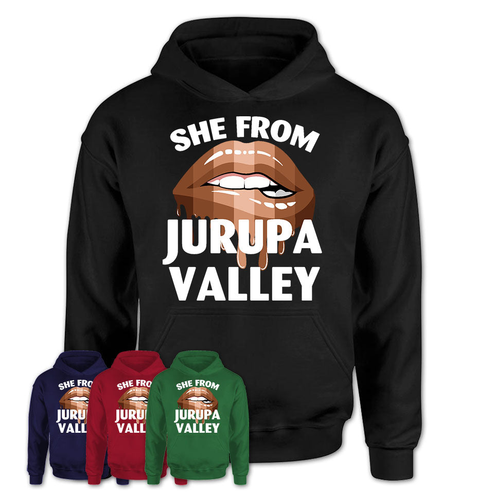 She From Jurupa Valley California T-Shirt Black Lives Matter Sexy Lips Girl Shirt