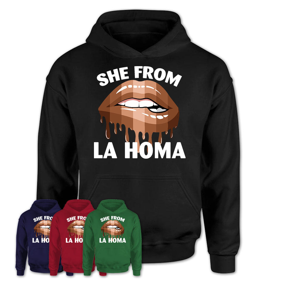 She From La Homa Texas T-Shirt Black Lives Matter Sexy Lips Girl Shirt