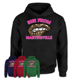 She From Martinsville Virginia Gift Cheetah Leopard Sexy Lips Shirt