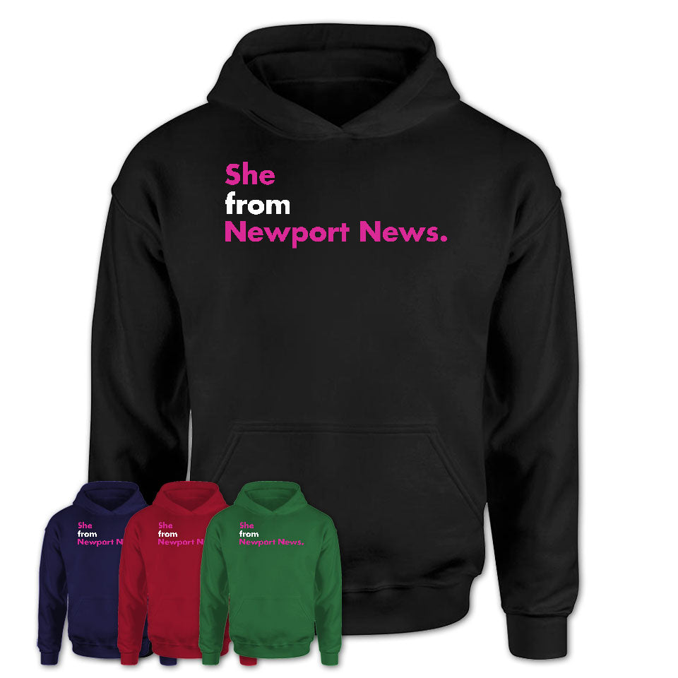 She From Newport News Shirt Virginia State Birthday Gift For Her