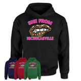 She From Nicholasville Kentucky Gift Cheetah Leopard Sexy Lips Shirt