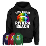 She From Riviera Beach Florida T-Shirt LGBT Pride Sexy Lips Gift Shirt