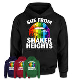 She From Shaker Heights Ohio T-Shirt LGBT Pride Sexy Lips Gift Shirt