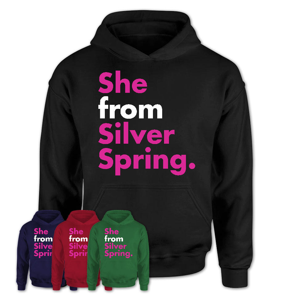 She From Silver Spring Shirt Maryland State Birthday Gift For Her