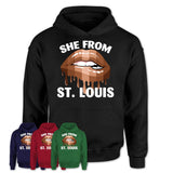 She From St. Louis Missouri T-Shirt Black Lives Matter Sexy Lips Girl Shirt